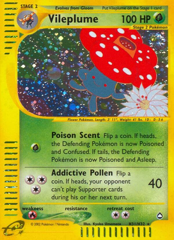 Vileplume (H31) Holo Rare Aquapolis H31/H32 LP Holo