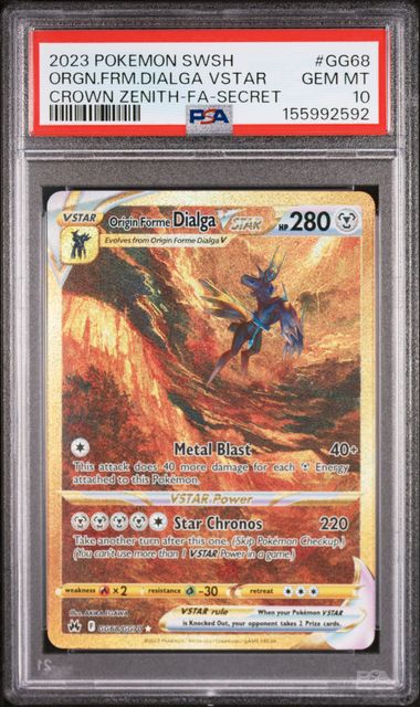 2023 POKEMON SWORD AND SHIELD CROWN ZENITH #GG68 ORGN.FRM.DIALGA VSTAR CROWN ZENITH-FA-SECRET