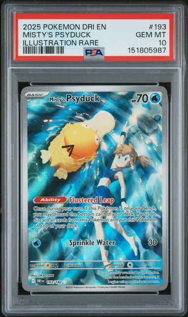 2025 POKEMON DRI EN-DESTINED RIVALS #193 MISTY'S PSYDUCK ILLUSTRATION RARE