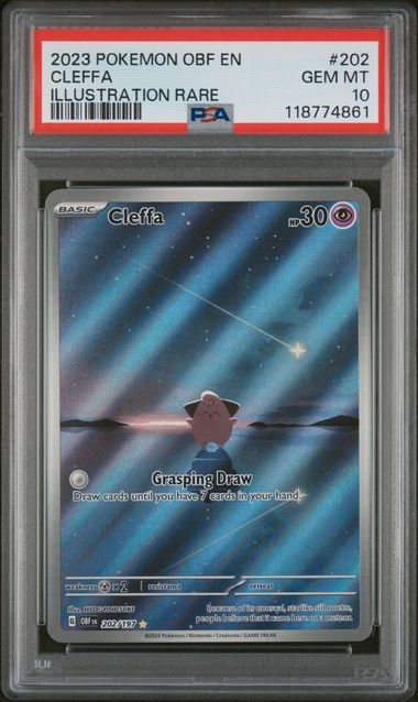 PSA 10 - Cleffa #202 English Obsidian Flames
