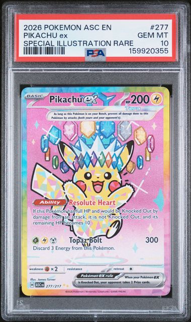 2026 POKEMON ASC EN-ASCENDED HEROES #277 PIKACHU ex SPECIAL ILLUSTRATION RARE