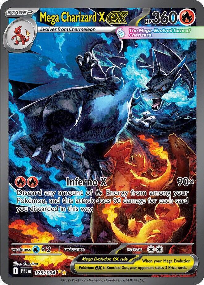 Mega Charizard X ex 125/094 ME02: Phantasmal Flames NM Holo